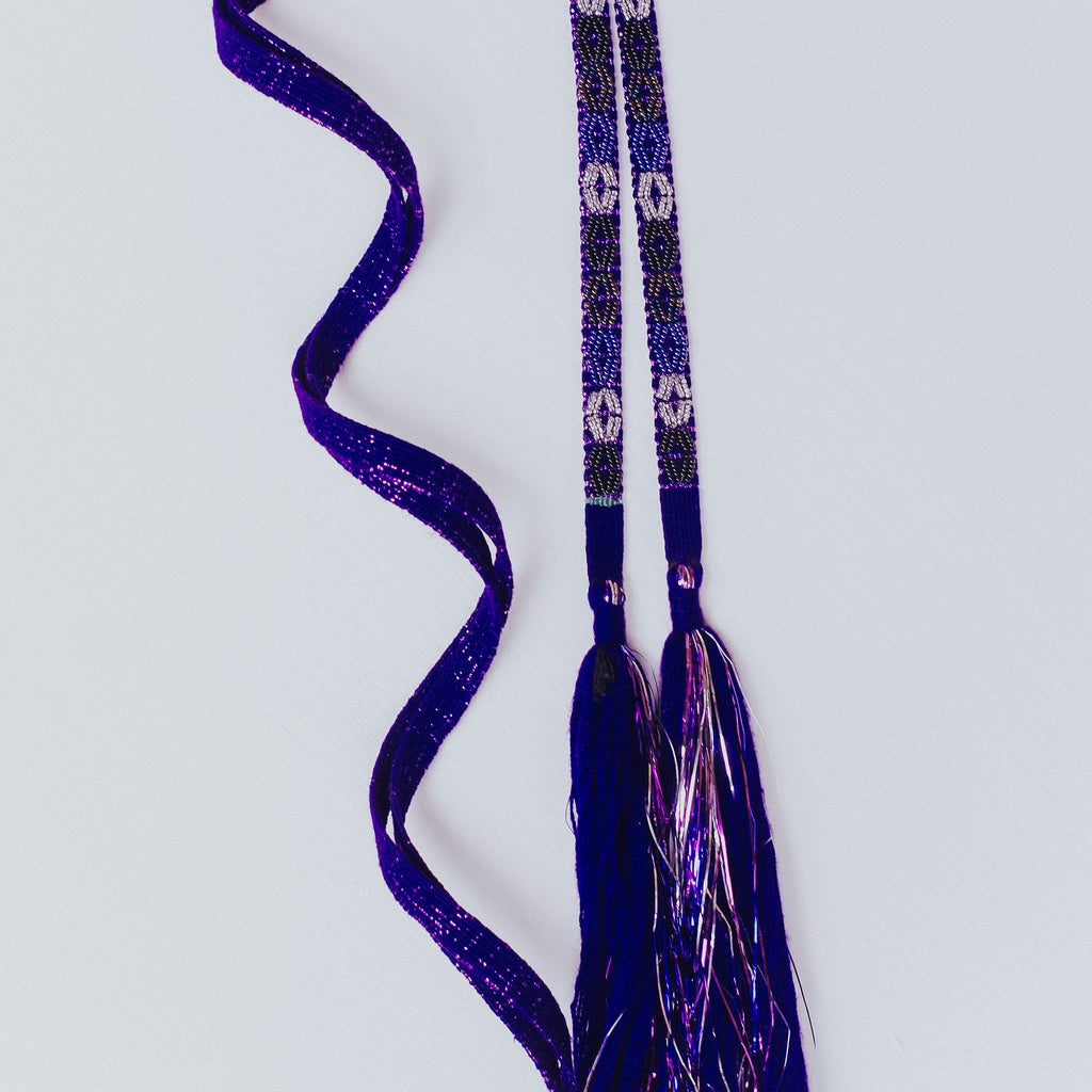 Tocoyal Fringe Hair Wrap - Amathyst
