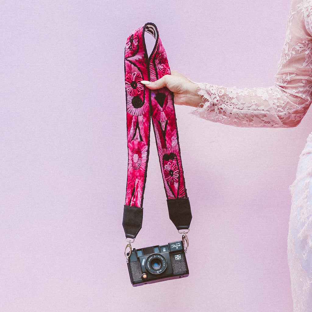 Vintage Embroidered Strap - Wild Orchid