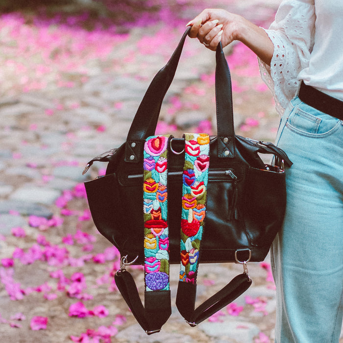 Newly Embroidered Backpack Strap - Mushroom