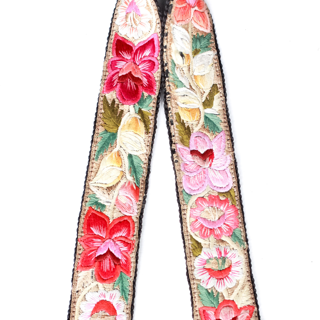 Vintage Embroidered Strap - Floral Paradise