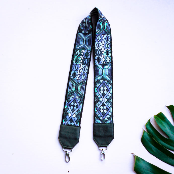 Vintage Embroidered Strap - Blue Lagoon