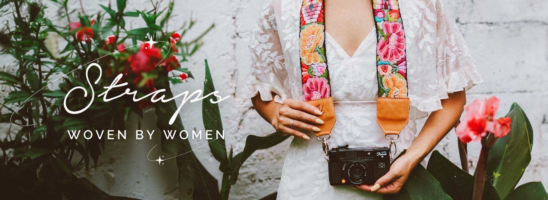 Hiptipico Floral Camera Strap as seen in Free People Bohemian Fashion Travel Brand