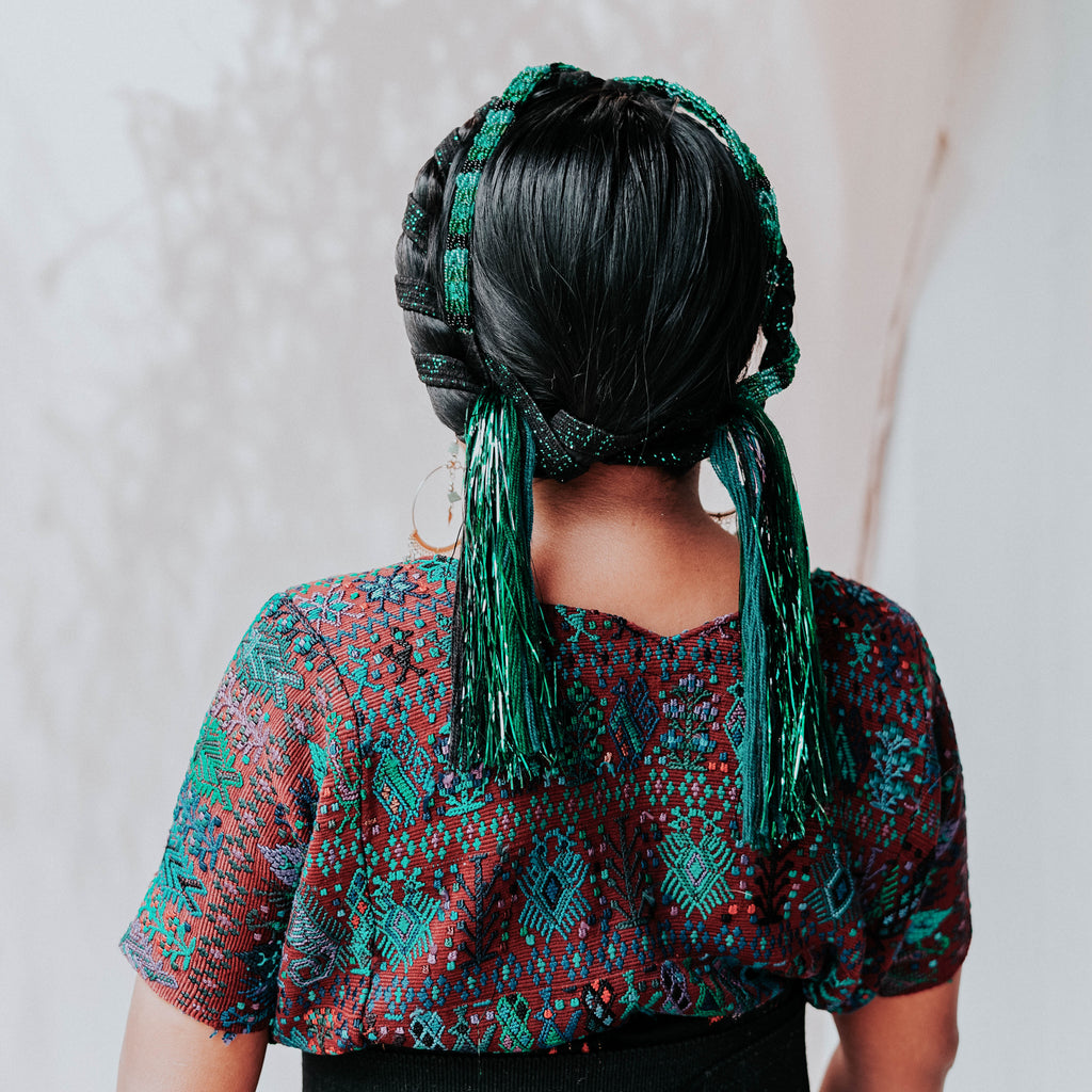 Tocoyal Fringe Hair Wrap - Quetzal