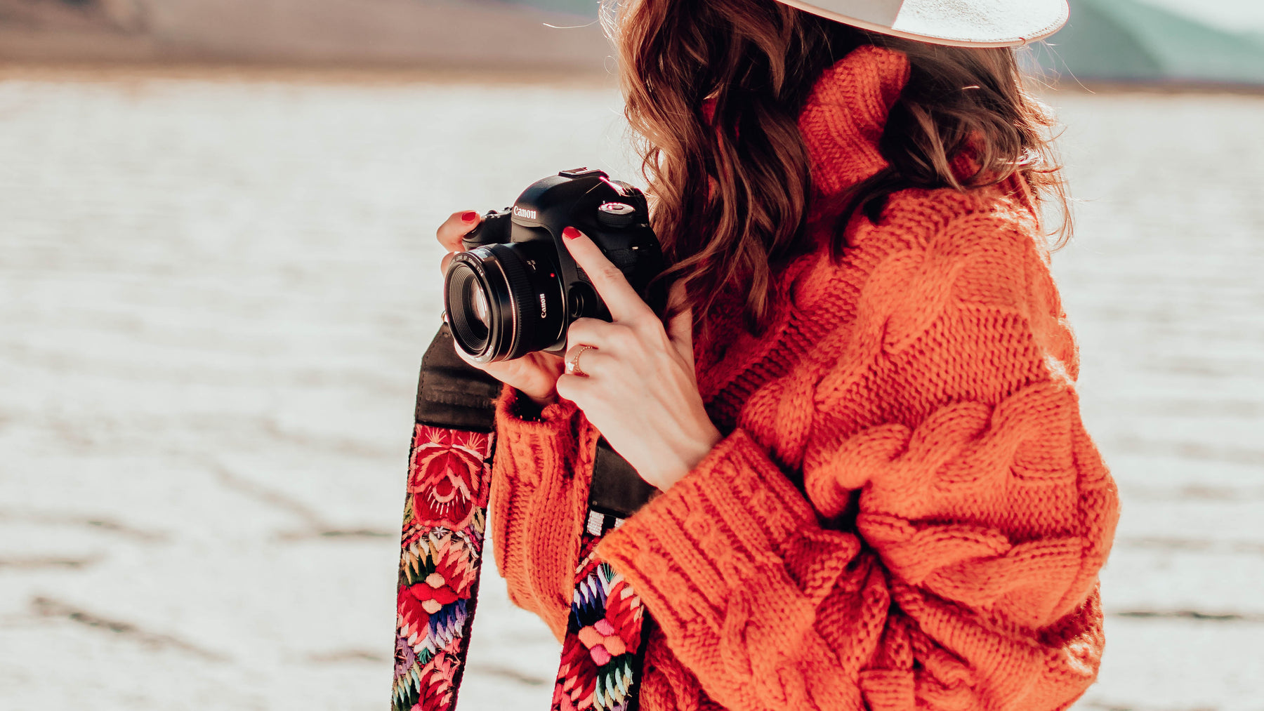 Hiptipico Sustainable Luxury Leather Camera Straps Handmade in Guatemala