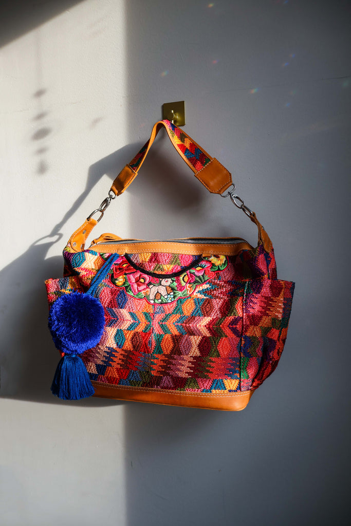 Convertible Bag with Huipil Strap Bryn Hiptipico