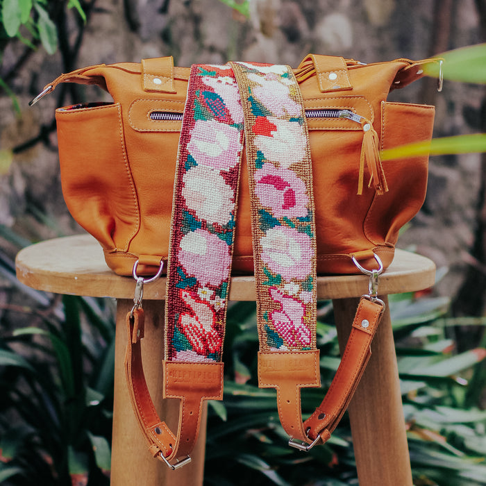 Vintage Embroidered Backpack Straps - VS06 Cotton Candy