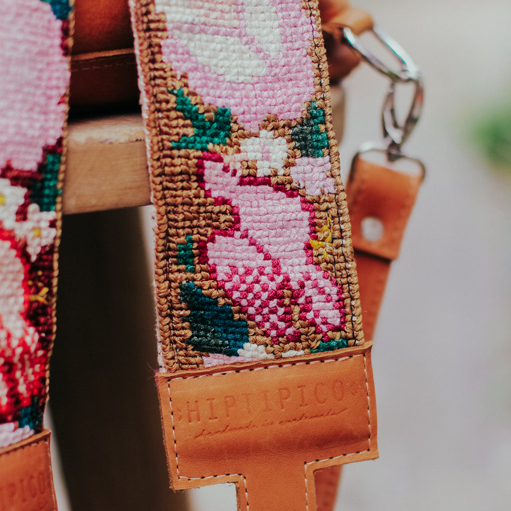 Vintage Embroidered Backpack Straps - VS06 Cotton Candy