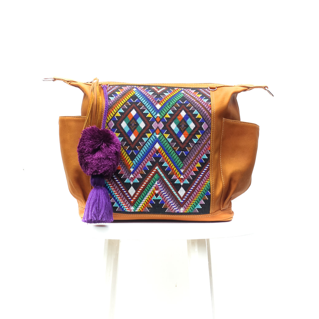 Beaded Panel Convertible Bag Medium - Lucia