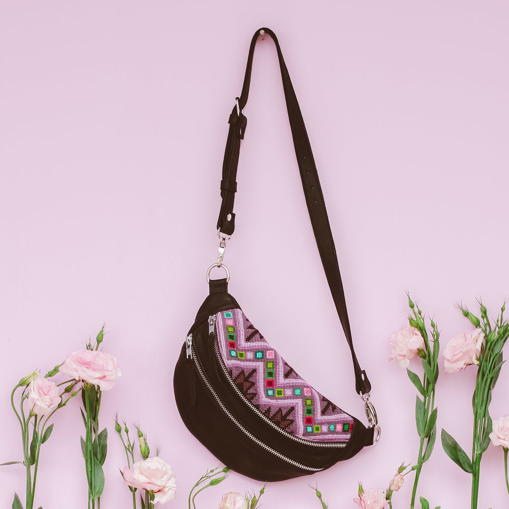 Newly Woven Sling Bag Black - Violeta