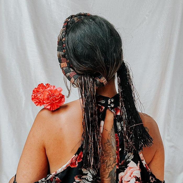 Tocoyal Fringe Hair Wrap - Mocha
