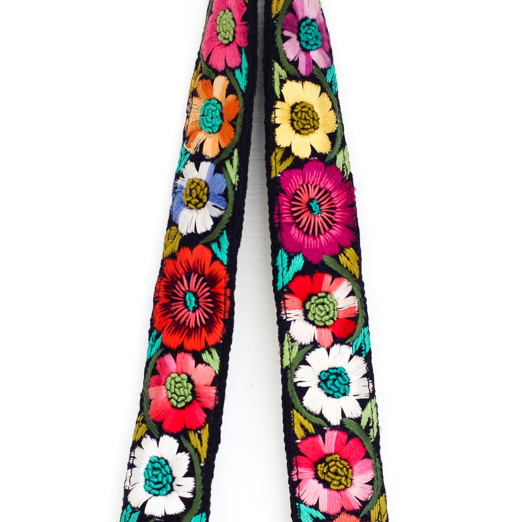 Vintage Embroidered Camera Strap - Abundancia