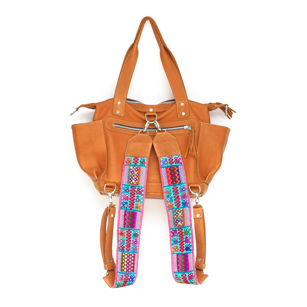 Vintage Embroidered Backpack Straps - Optimista
