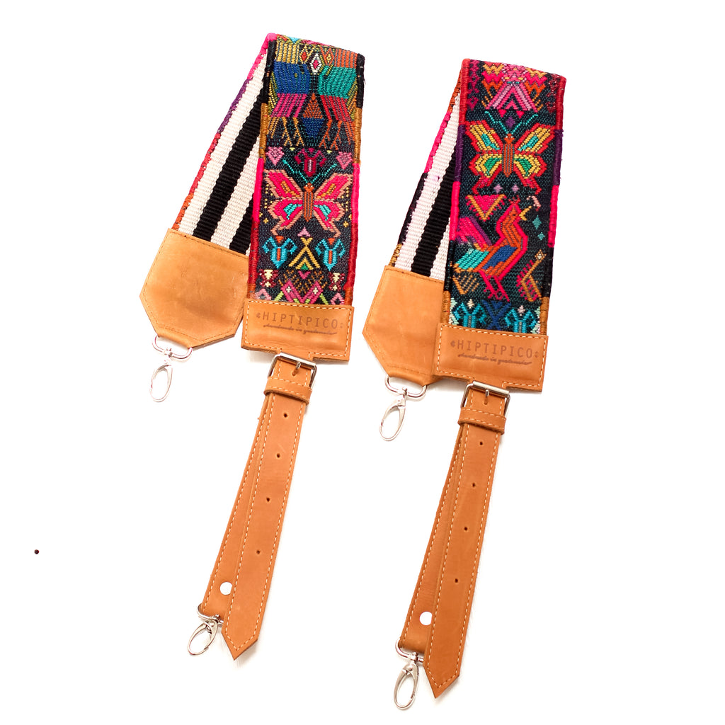 Vintage Embroidered Backpack Straps - Mariposa