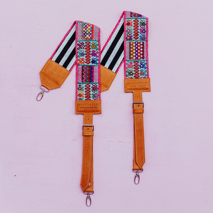 Vintage Embroidered Backpack Straps - Optimista