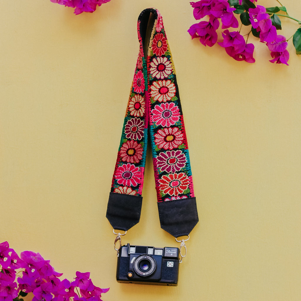Gold Clip Vintage Embroidered Strap - Olivia
