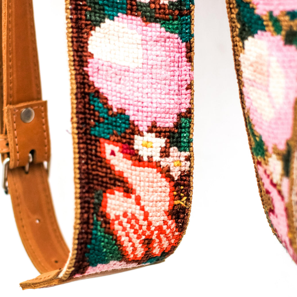 Vintage Embroidered Backpack Straps - VS06 Cotton Candy