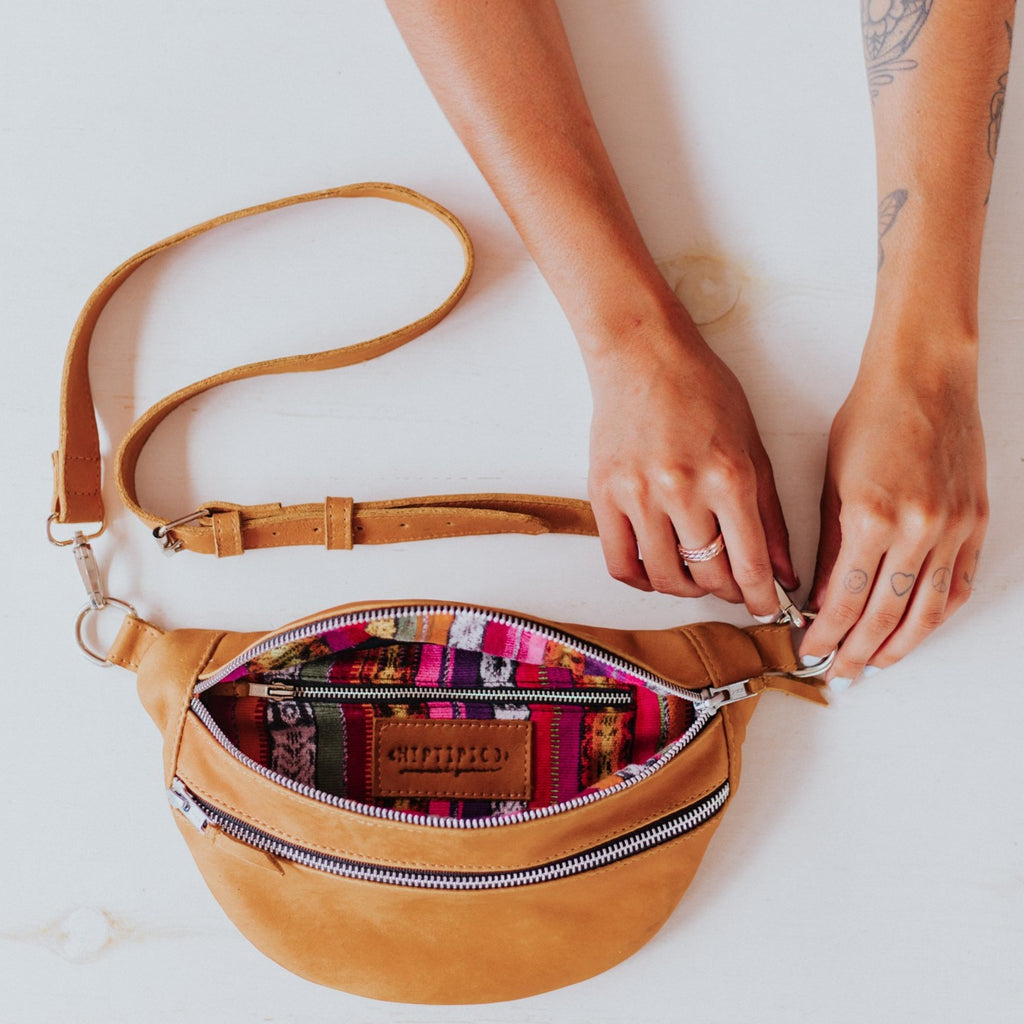 Hiptipico Sling Bags, Hiptipico Fanny Packs, Hiptipico Belt Bags, Full Leather Belt Bags, Floral Textiles Sling Bags, Guatemalan Textile Sling Bags, Top Grain Leather Fanny Packs, Free People Sling Bags, Free People Leather Convertible Bags,