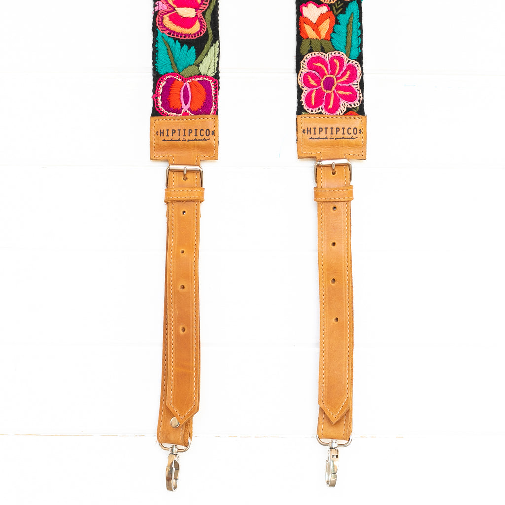 Newly Embroidered Backpack Strap Tan - Wild Bloom