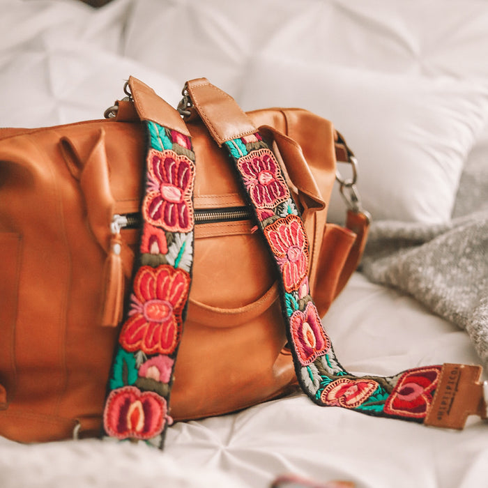 Hiptipico Backpack Straps, Embroidered Backpack Straps, Guatemala Backpack Straps, Textile Bag Strap, Huipil Backpack Straps, Handmade Bag Straps, Bohemian Backpack, Adjustable Backpack Straps, Leather Backpack Straps,