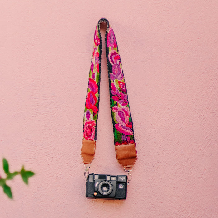 Vegan Vintage Embroidered Strap - VS35 Rosadita