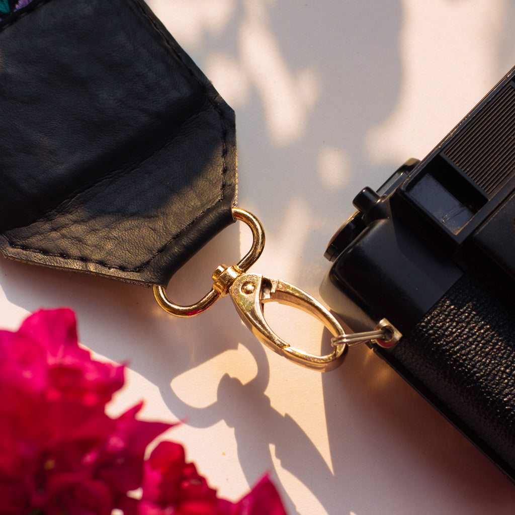 Gold Clip Vintage Embroidered Strap - Olivia