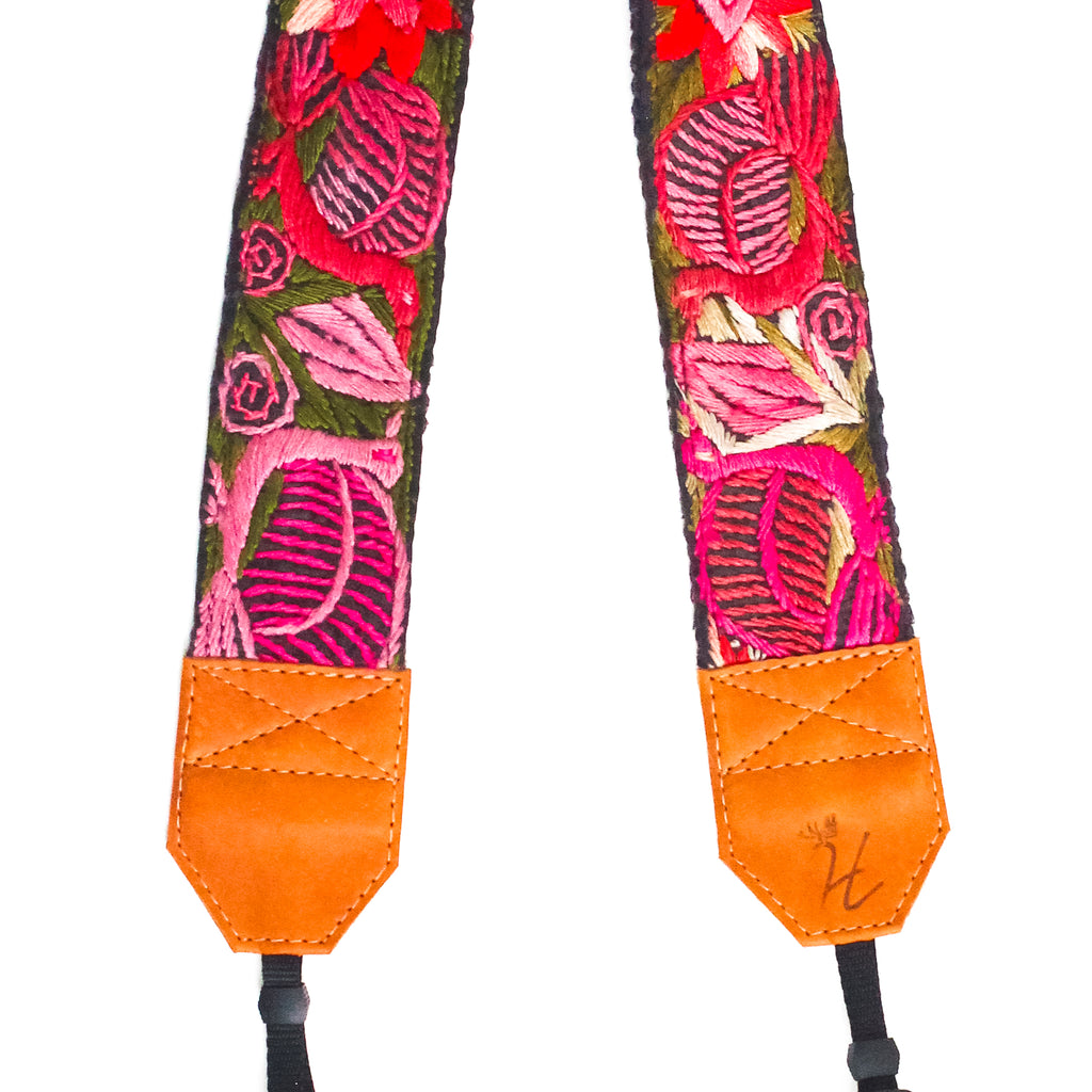 Vintage Embroidered Camera Strap - VS40 Periquito